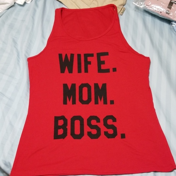 SOLD! Wife*Mom*Boss Tank - Picture 10 of 11